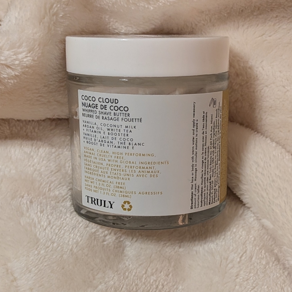 Truly Coco Cloud Whipped Shave Butter – Coconut Milk & White Tea | 1.3 oz - Picture 2 of 2